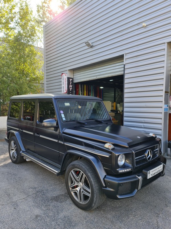 Vitres teintées sur ce Mercedes class G pour notre client de Aigues mortes