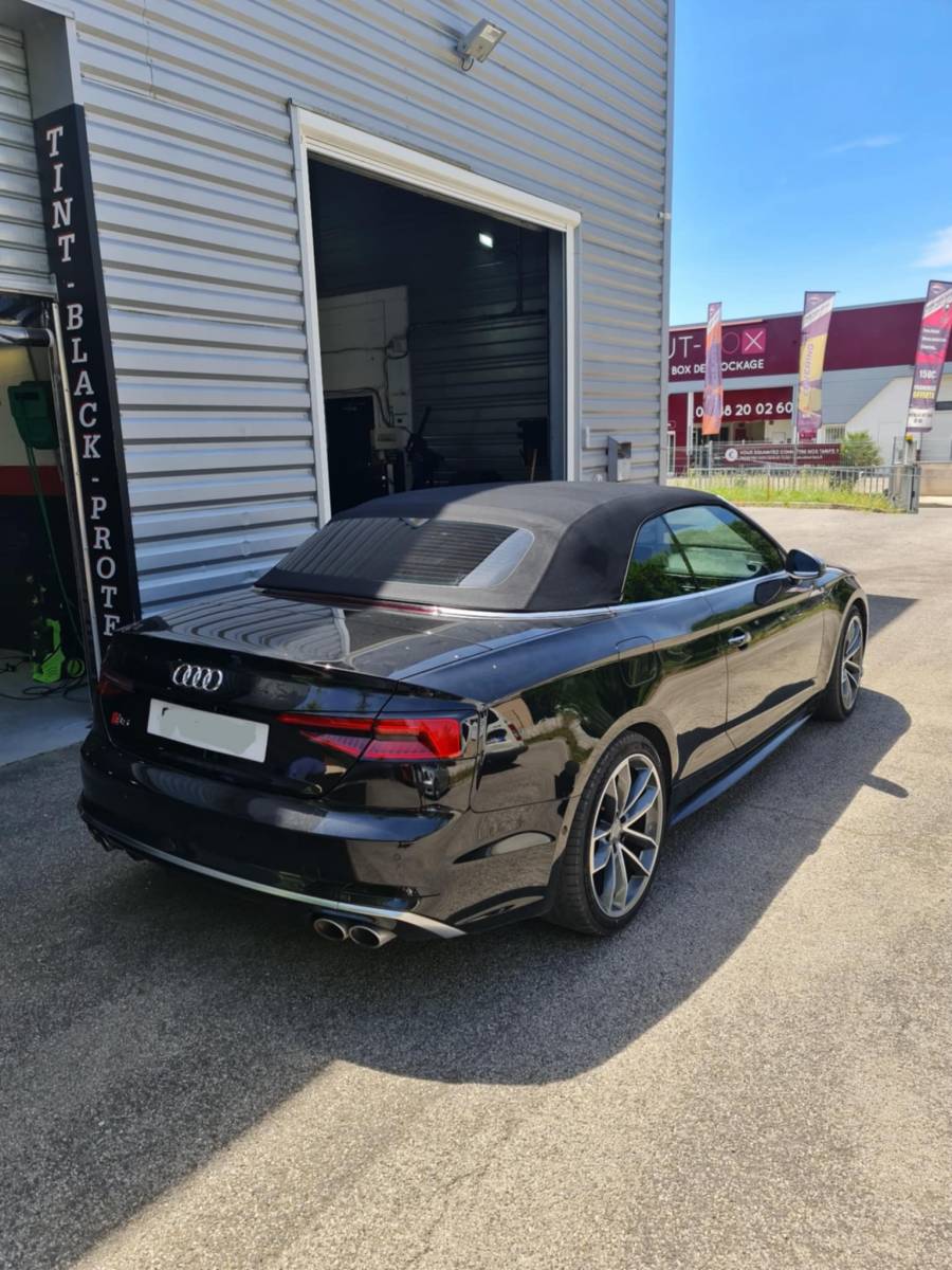 Vittres teintées sur cette Audi S5 sur Lunel 